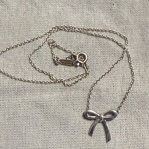 Tiffany & Co. Silver Bow Necklace, 19cm chain